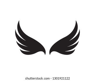 Black wing logo symbol for a professional designer