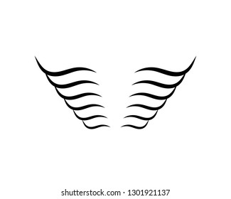 Black wing logo symbol for a professional designer