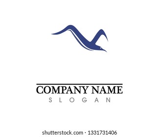 Black wing logo symbol for a professional designer
