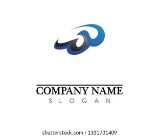 Black wing logo symbol for a professional designer
