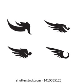 Black wing logo symbol for a professional designer