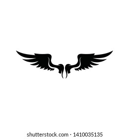 Black wing logo symbol for a professional designer