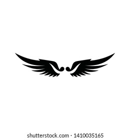 Black wing logo symbol for a professional designer