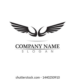 Black wing logo symbol for a professional designer

