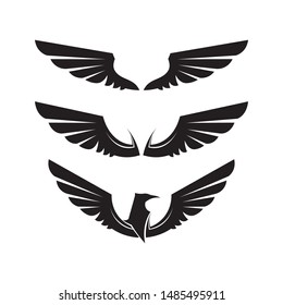 Black wing logo symbol for a professional design
