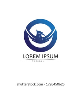 Black wing logo symbol for a professional designer