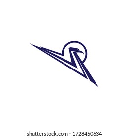 Black wing logo symbol for a professional designer
