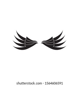 Black wing logo symbol vector template
