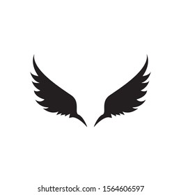 Black wing logo symbol vector template
