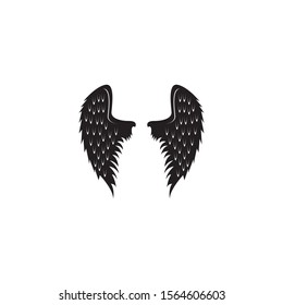 Black wing logo symbol vector template
