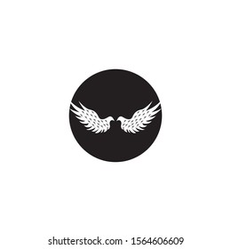 Black wing logo symbol vector template
