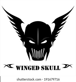 Black Winged Skull