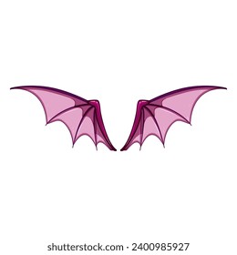 black wings dragon cartoon. bat symbol, legend sign, graphic fly black wings dragon sign. isolated symbol vector illustration