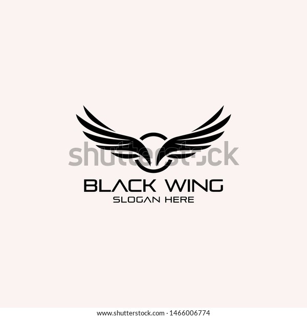 Black Wings Logo Design Inspiration Icon Stock Vector Royalty Free