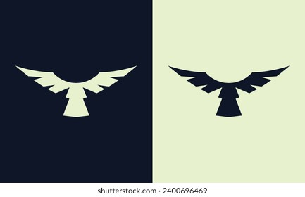 Black wings vector logo icon. Wing badge. Black wing badge. Vector illustration.