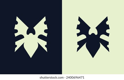 Black wings vector logo icon. Wing badge. Black wing badge. Vector illustration.