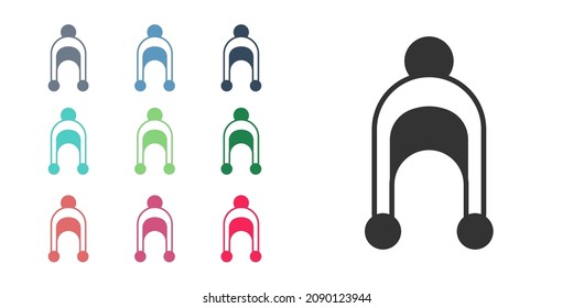 Black Winter hat icon isolated on white background. Set icons colorful. Vector