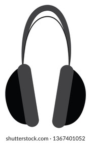 Un vector de auriculares inalámbricos negros o una ilustración de color