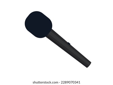 black wireless microphone on a white background vector graphics