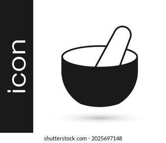 Black Witch cauldron icon isolated on white background. Happy Halloween party.  Vector