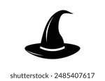 black witch hat , witch hat vector,   icon vector illustration, witch hat silhouette of a witch hat  isolated on a white background,  eps,  png,    vector,