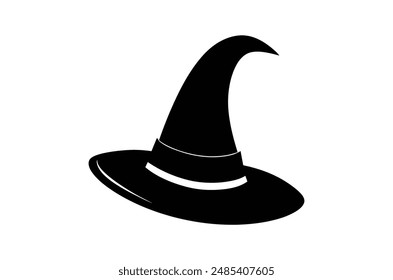 black witch hat , witch hat vector,   icon vector illustration, witch hat silhouette of a witch hat  isolated on a white background,  eps,  png,    vector,