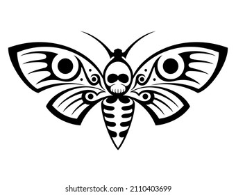 Black and wite butterfly logo design concept.