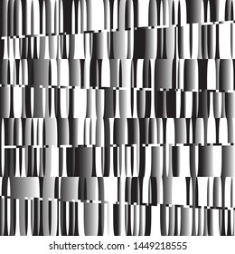 Black and wite geometric pattern with short lines of different shades of black and  grey color Vector illustration