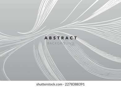 Black and withe abstract background vector. line botanical art wallpaper. Modern soft luxury texture with smooth and clean illustration.