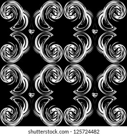black and withe wave seamless pattern