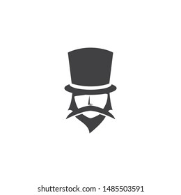 Black Wizard character logo vector