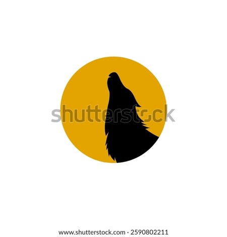 black wolf with dark yellow circles