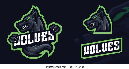 Black Wolf Gaming Logo Template