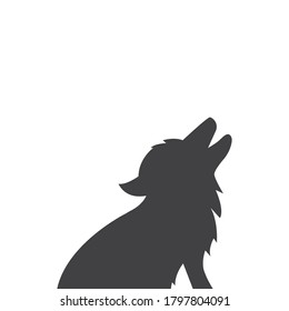 black Wolf icon vector illustration design template