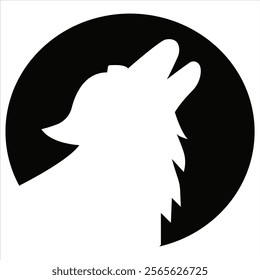 Black Wolf icon vector illustration design