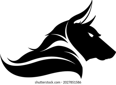 Schwarzer Wolf, einfache Skizze