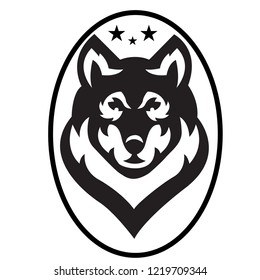 Black wolf logo