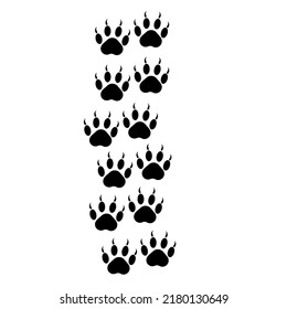 Black Wolf Tracks Vector Illustration Stock Vector (Royalty Free ...