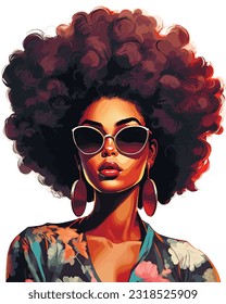 black woman and afro