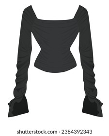 Black woman blouse. vector illustration