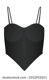 Black  woman bra. vector illustration