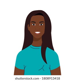 black woman cartoon design, Girl female person people human and social media theme Vector illustration