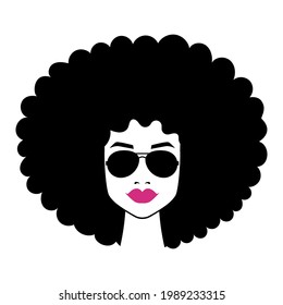 Black Woman illustration, afro american girl