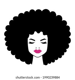 Black Woman illustration, afro american girl