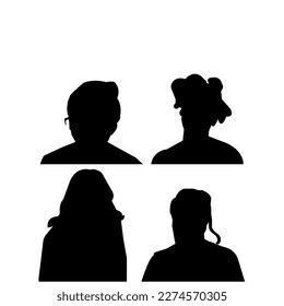 Black woman silhouette vector woman 