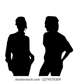 Black woman silhouette vector woman 