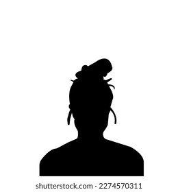 Black woman silhouette vector woman 