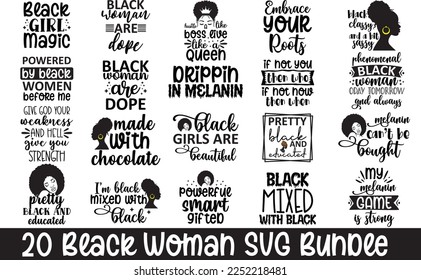 Black Woman SVG, Black Girl Magic SVG Bundle, Boss Lady Svg, Black Lives Matter, Afro Lady Woman, svg files for Cricut, Silhouette cut file svg