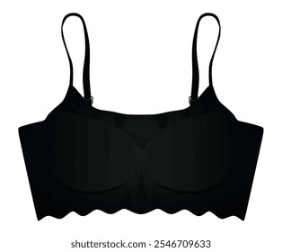 Black  woman top. vector illustration