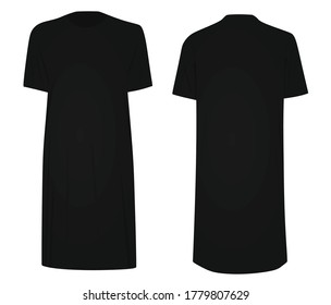 Black women dress. vector illustration